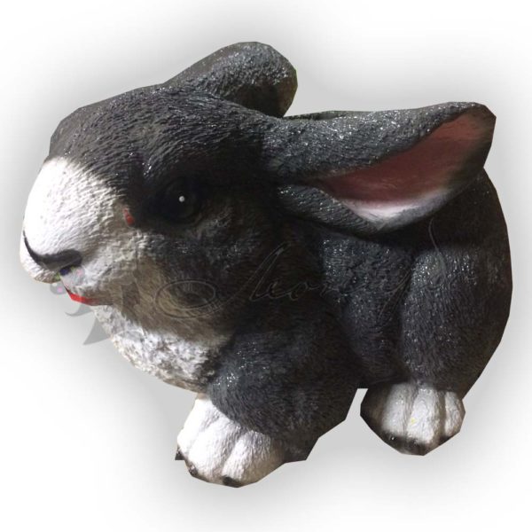 Форма силиконовая для изготовления зоо кашпо кролик