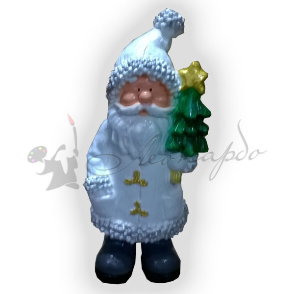 Форма для изготовления декоративной новогодней фигуры Дед мороз с елочкой