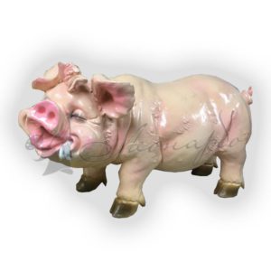 Форма силиконовая для изготовления садовой фигуры веселая свинка