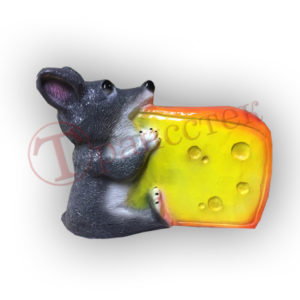 Форма силиконовая для изготовления копилки мышь с сыром - проглот
