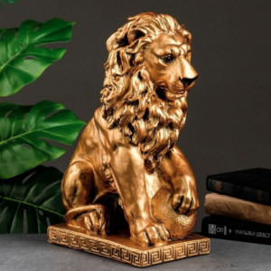 Форма силиконовая для отливки статуи льва с шаром правый